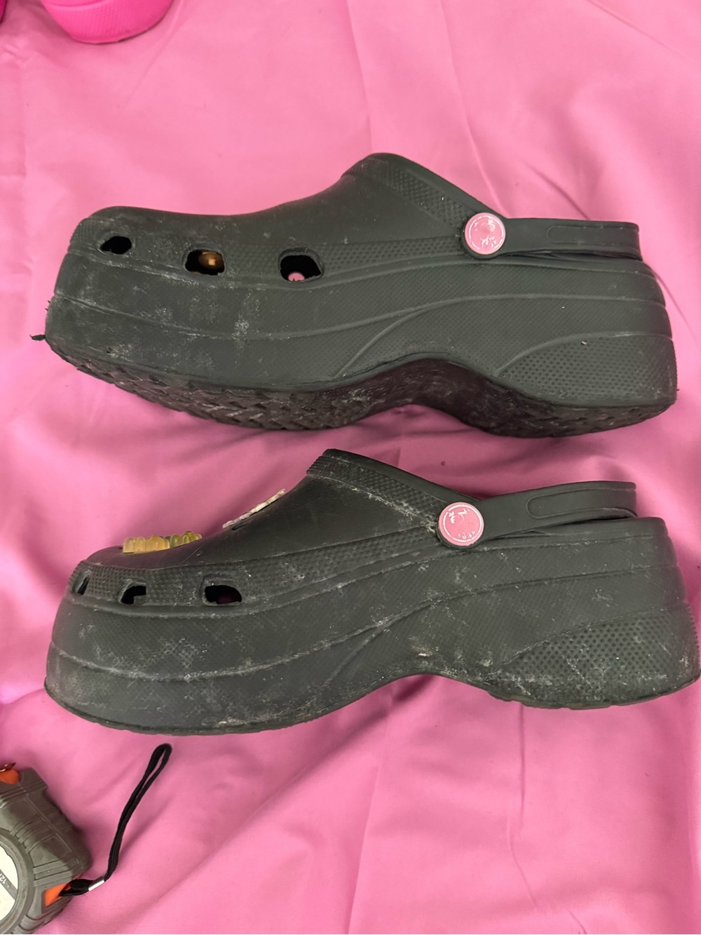 Black Platform Clog Sandals - Crocs Style